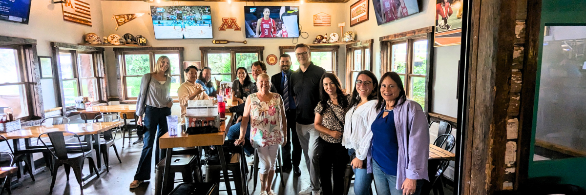 Group photo of SPAAR members at the social mixer tour in Roseville